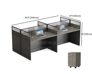 Office Workstation : 4-Way Collaborative Office Working Desk
