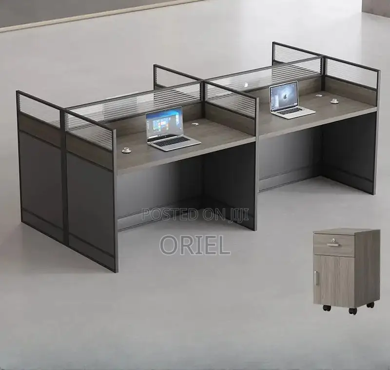 Office Workstation : 4-Way Collaborative Office Working Desk