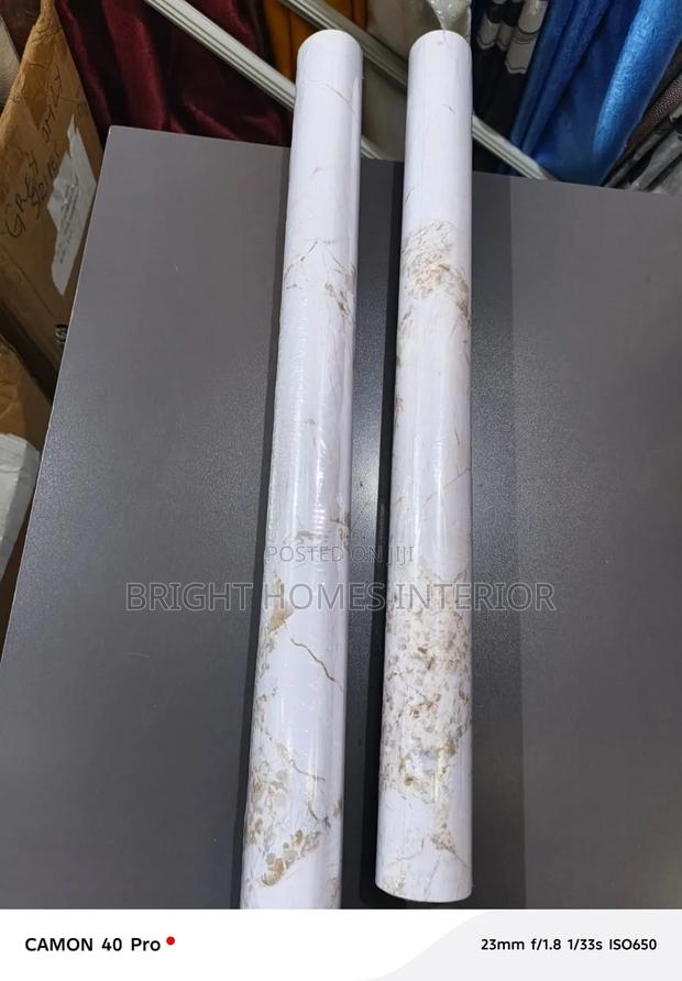 White Brown Marble Contact Paper Peel and Stick
