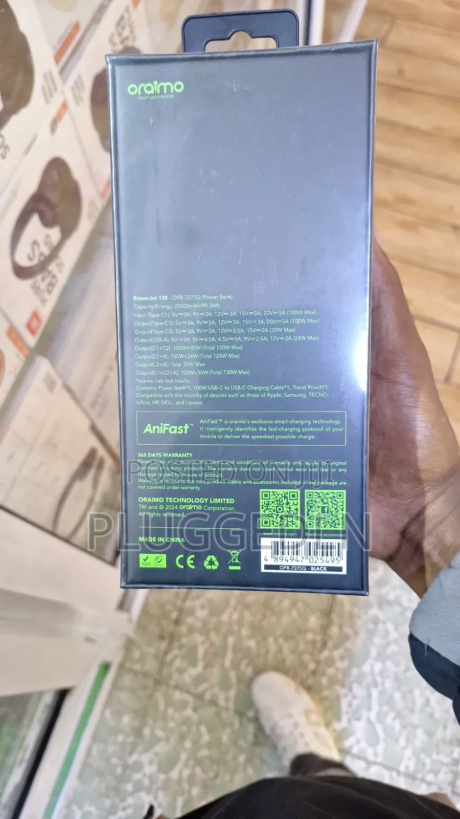 Oraimo *Powerjet 130w Laptop* Phone Super Fast Charging Power Bank