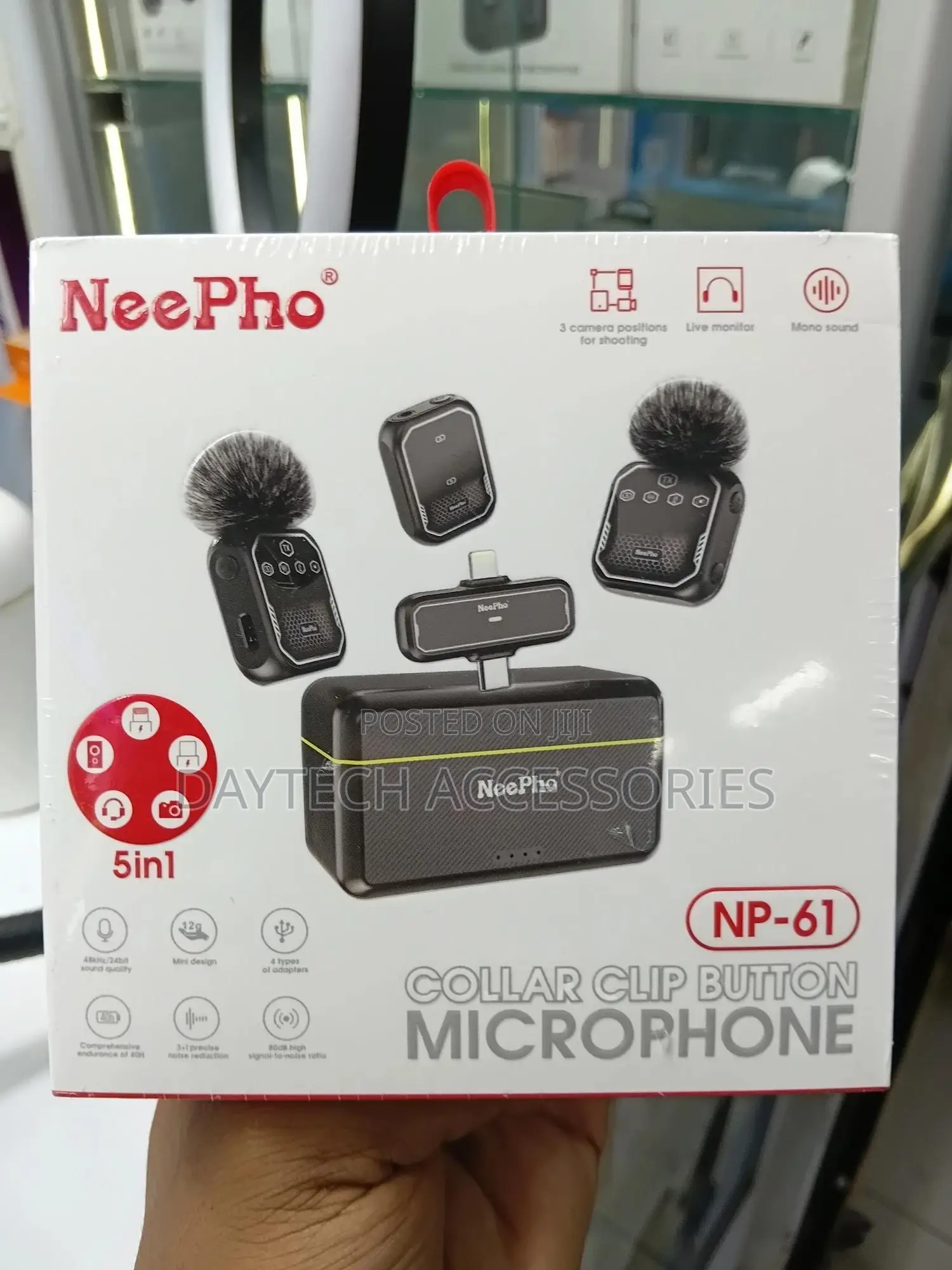 Neepho Np-61 Wireless Dual Microphone - Black