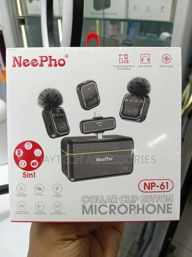 Neepho Np-61 Wireless Dual Microphone - Black - thumbnail 2