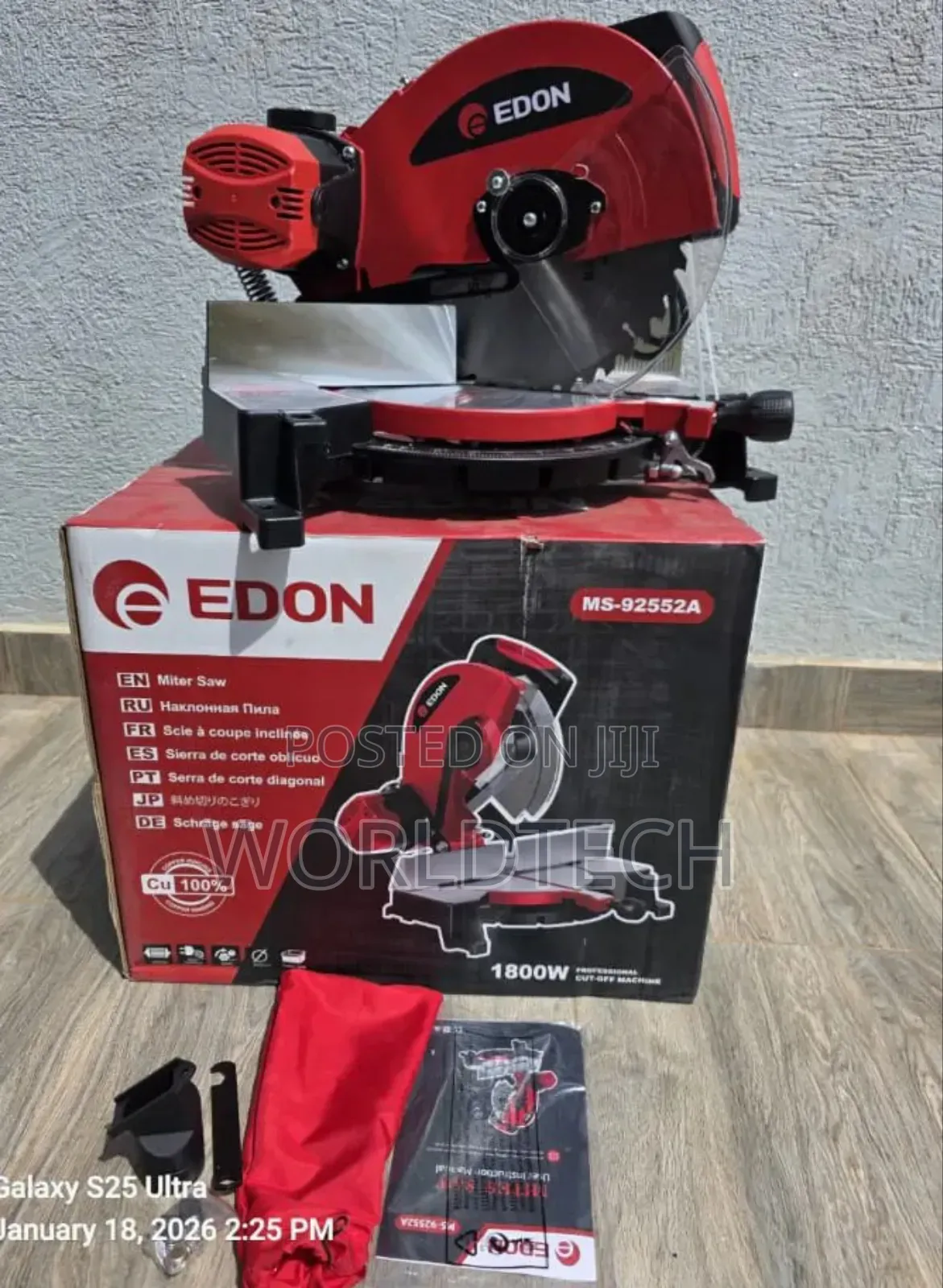 Edon Electric Compound Miter Saw/1800watts Aluminium Mitre Saw