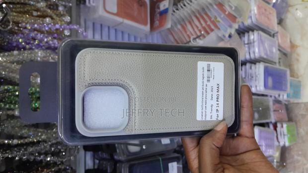 Node Pu Smooth Leather Back Case for iPhone 14 Pro Max -White - main view