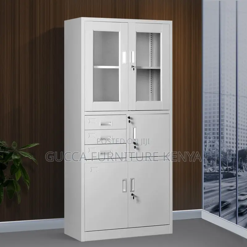 2-door White Steel Filling Office Cabinet