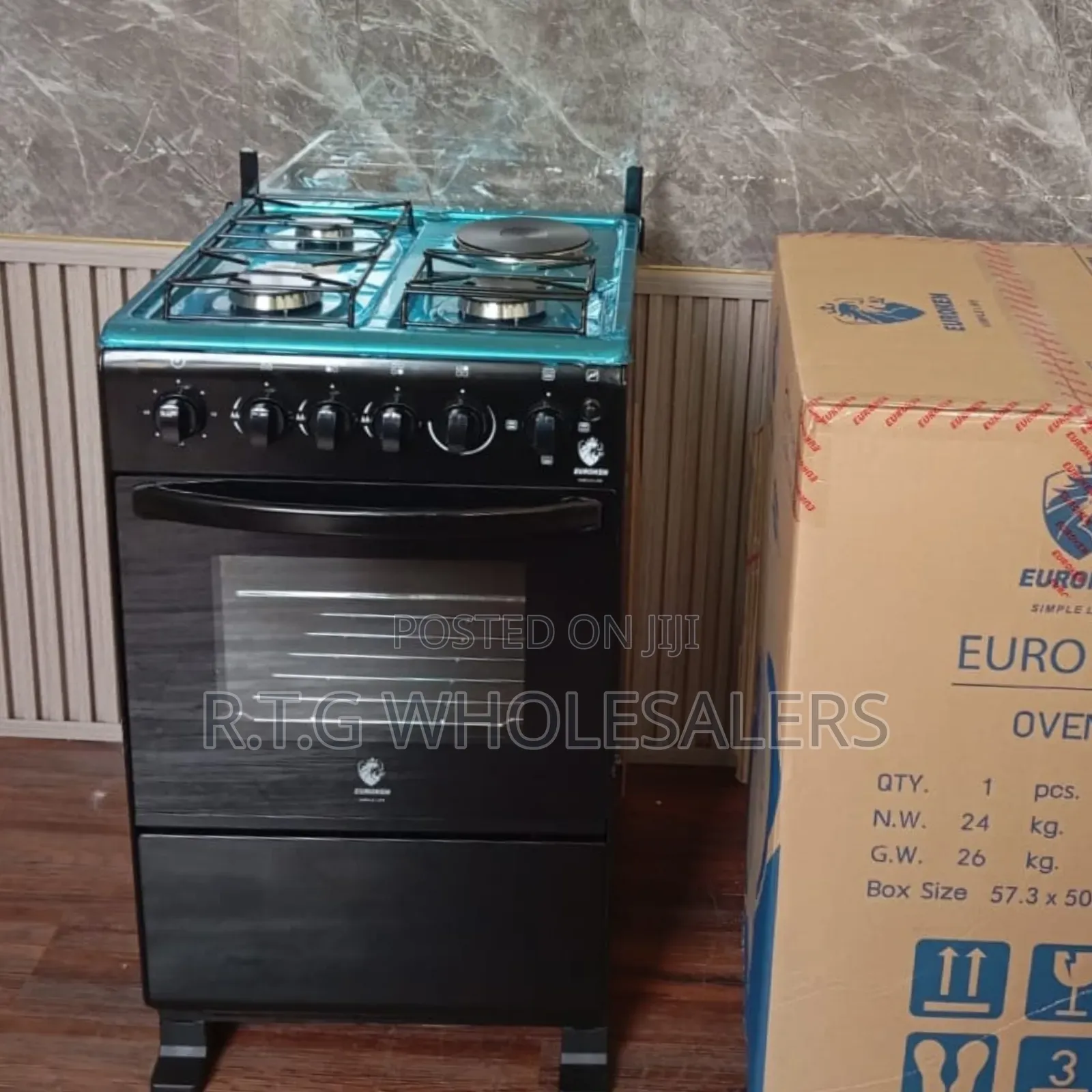 Euroken 3 Gas + 1 Electric Standing Cooker 50×55 Cm