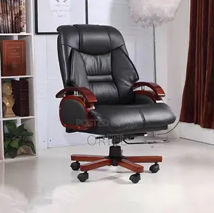 Modern Office Chair : Wooden Frame Executive High-Back Office Chair