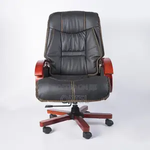 Modern Office Chair : Wooden Frame Executive High-Back Office Chair