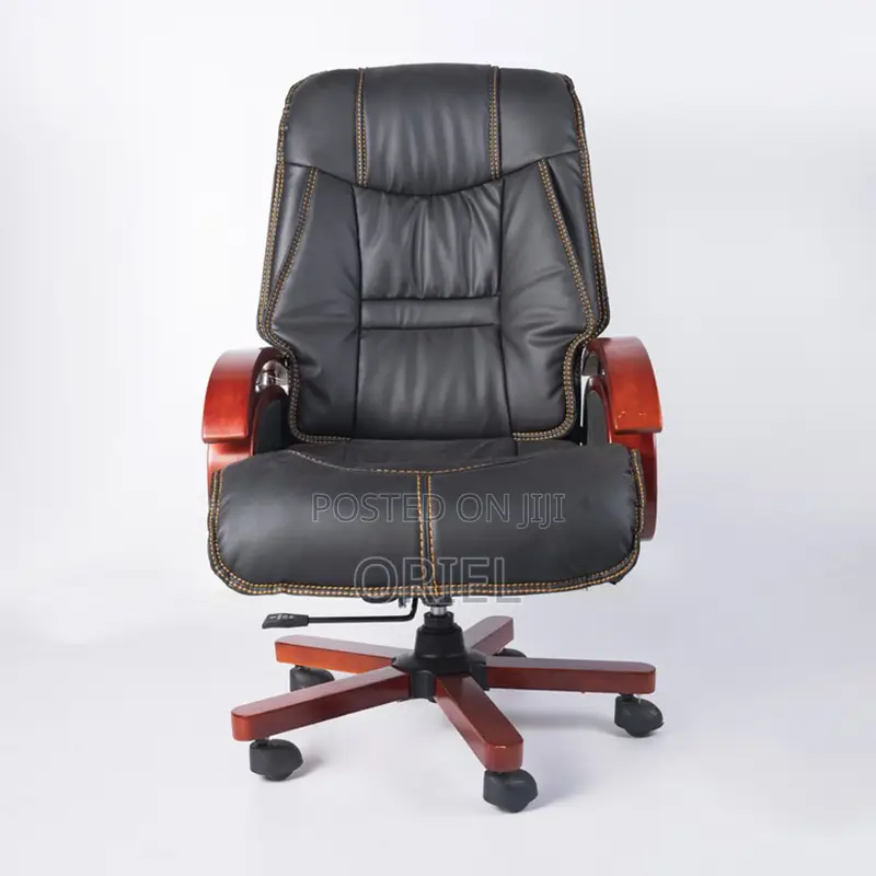 Modern Office Chair : Wooden Frame Executive High-Back Office Chair
