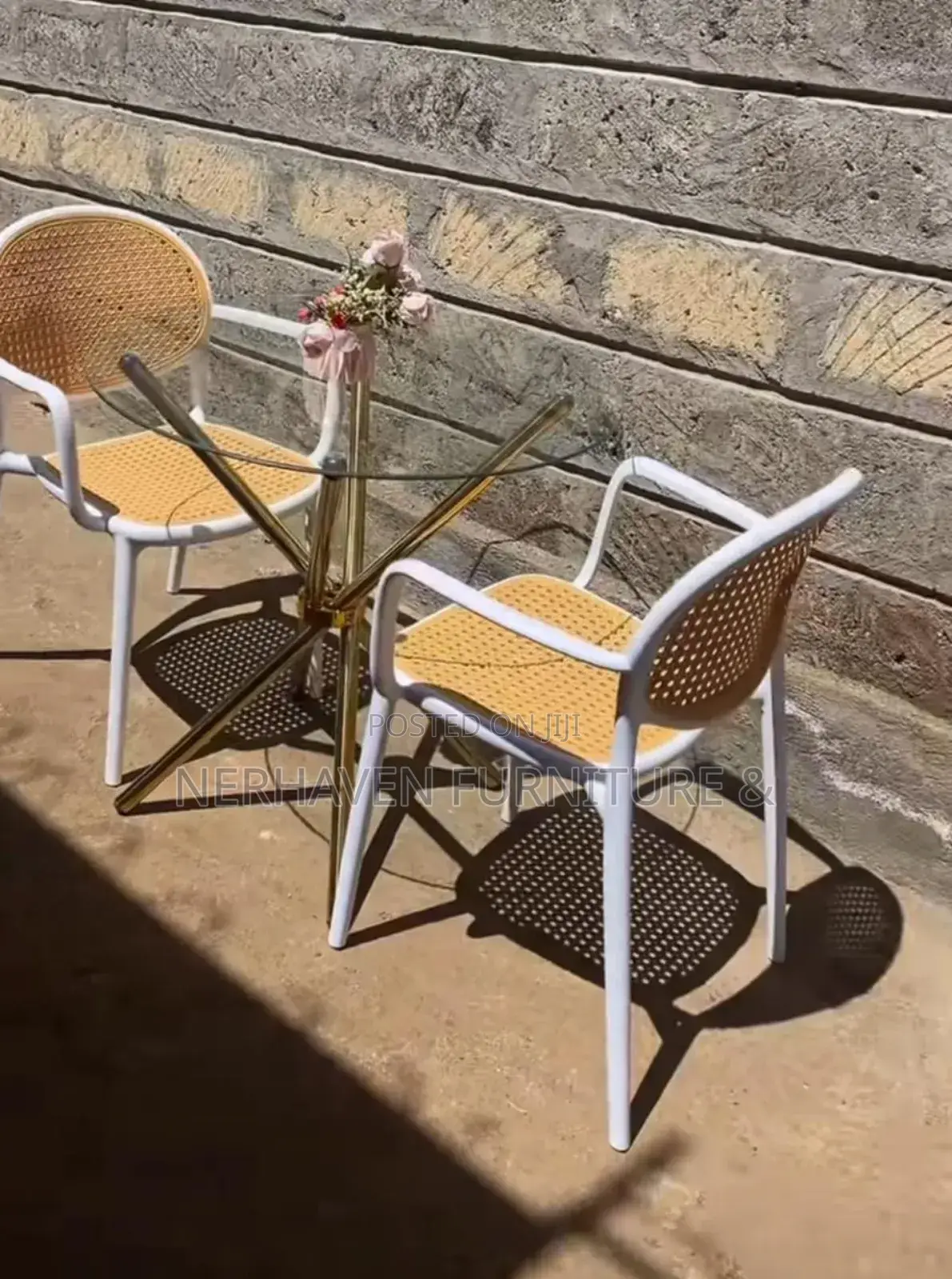 Elegant 2 Seater Dining Set – For Balcony, Patio Small Spaces