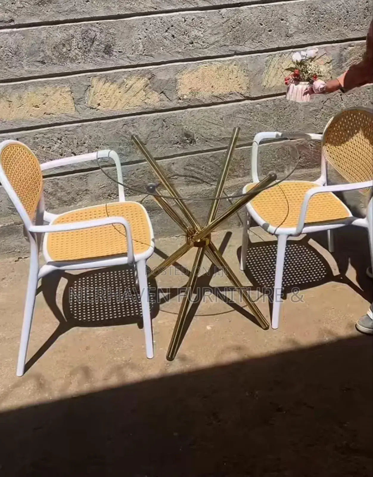 Elegant 2 Seater Dining Set – For Balcony, Patio Small Spaces