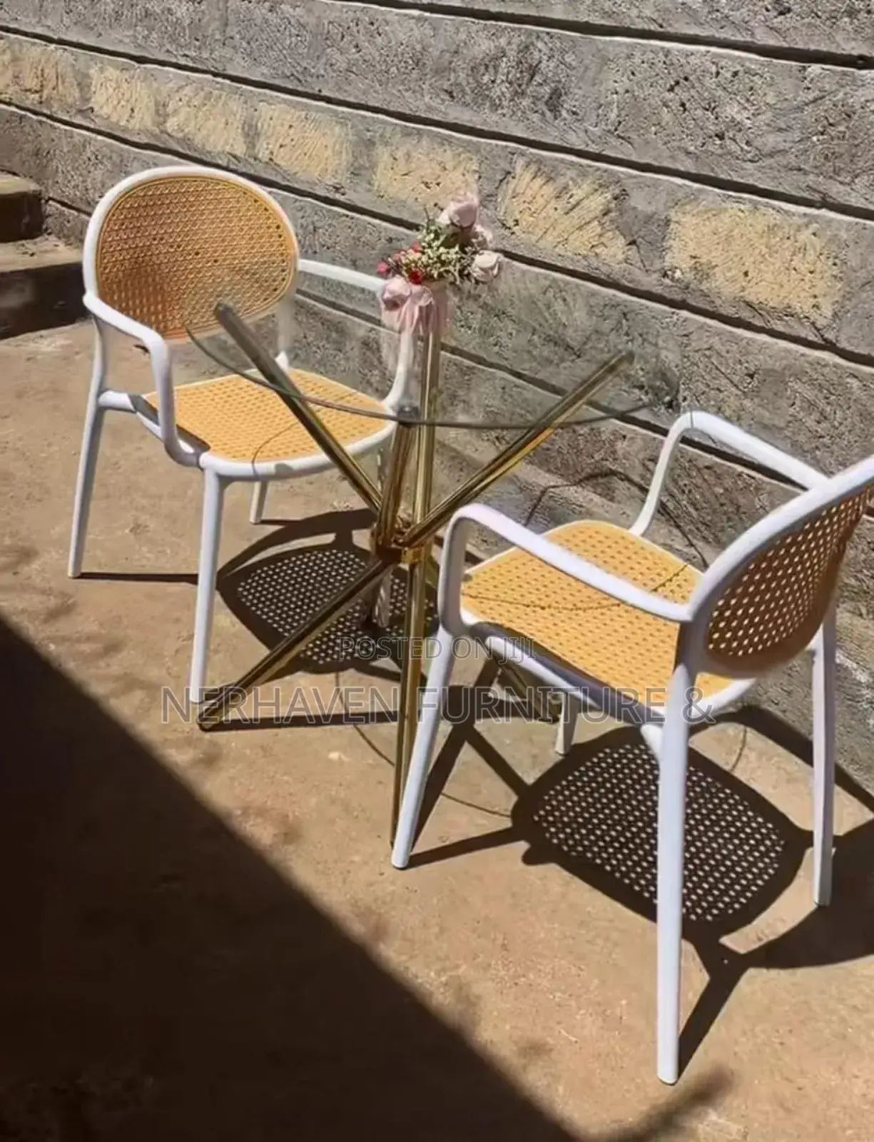 Elegant 2 Seater Dining Set – For Balcony, Patio Small Spaces