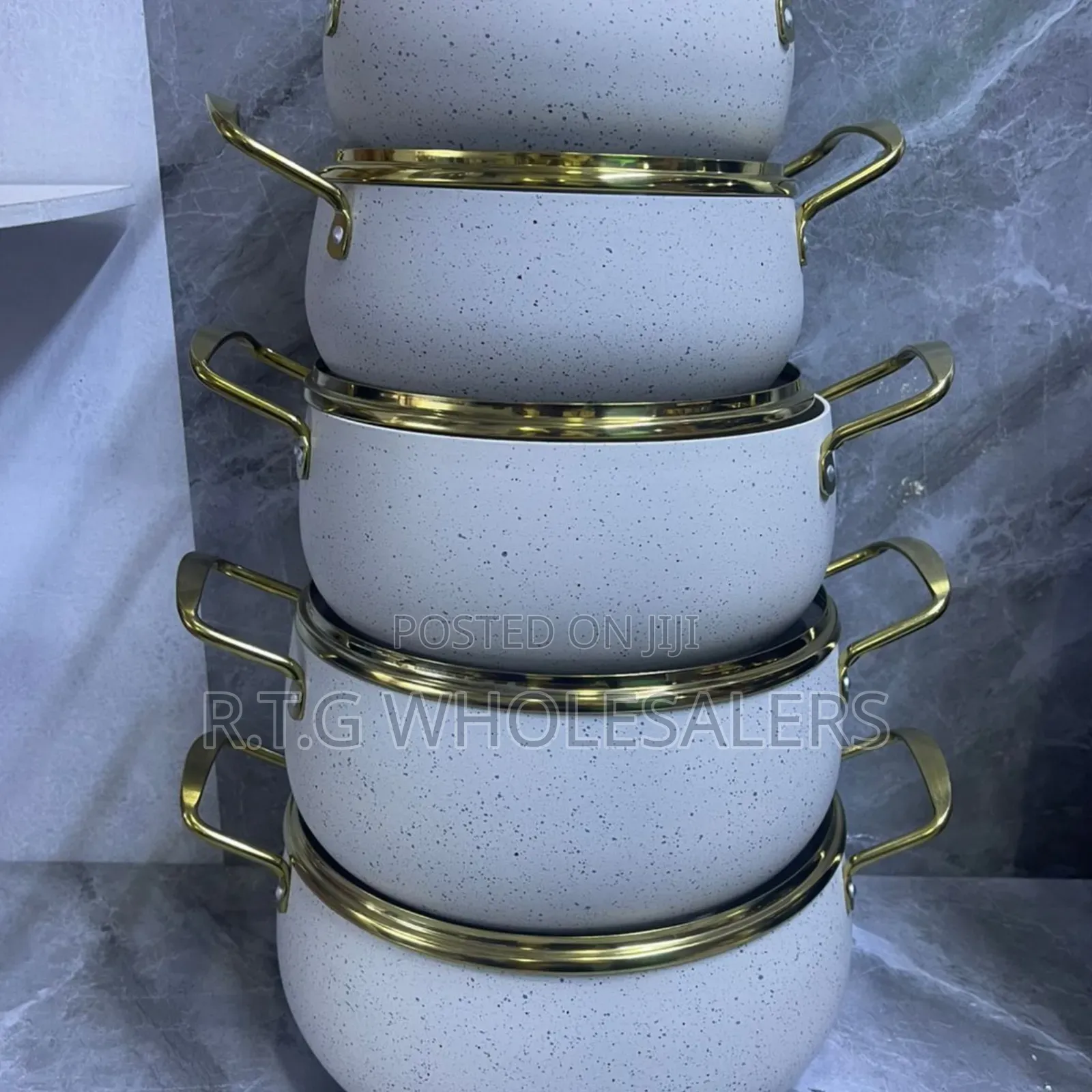 Amber 10pcs Pots Set 20-30cm – Durable Granite