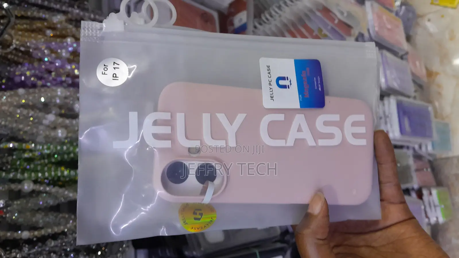 Nierii iPhone 17 Jelly Color Matte Feel Pc Hybrid Tpu Phone Case -Pink