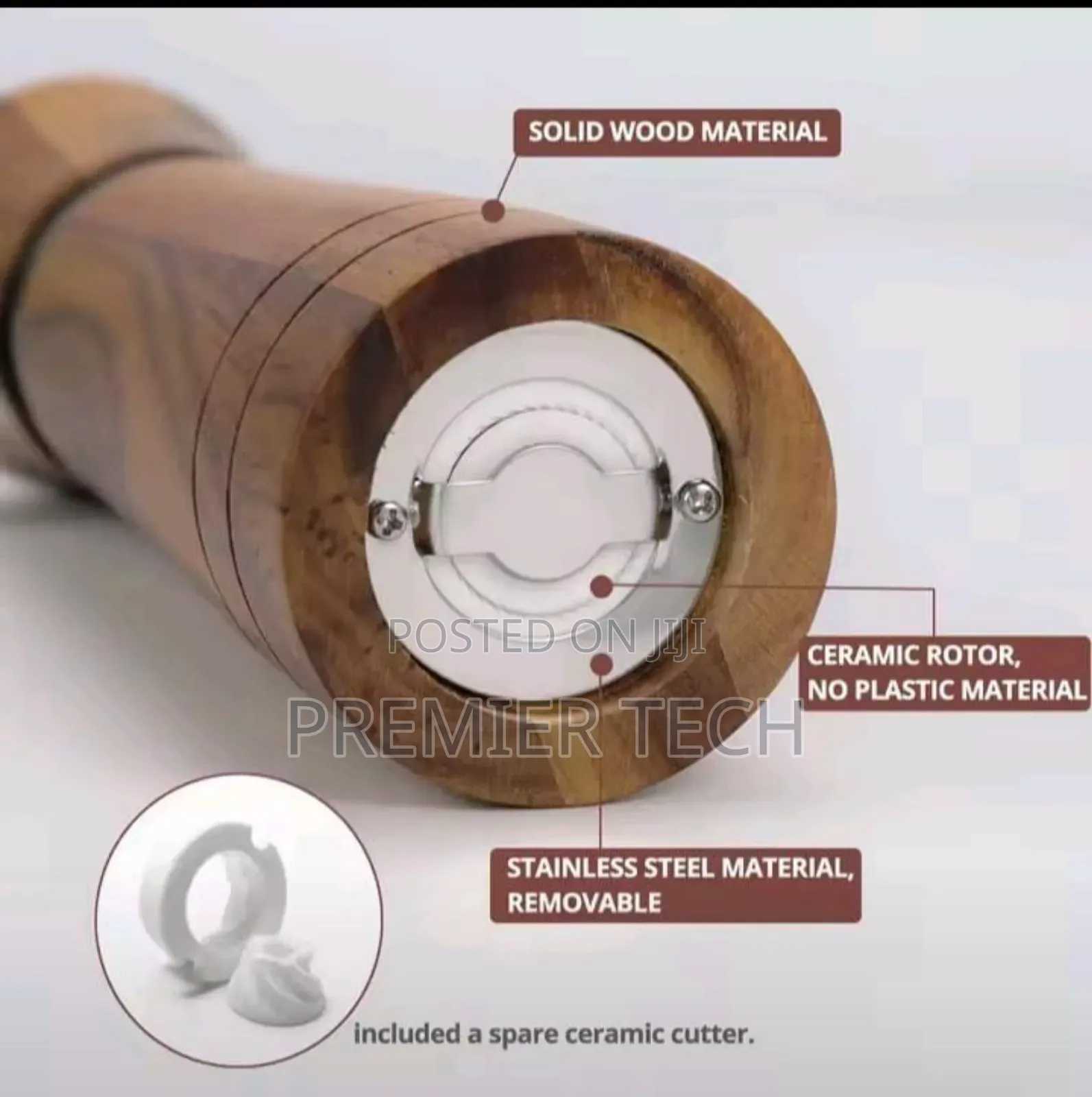 *Wooden Portable Spice // Pepper Grinder
