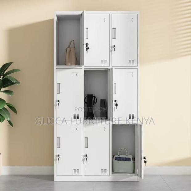 9-locker Metallic Office Filling Cabinet - main view