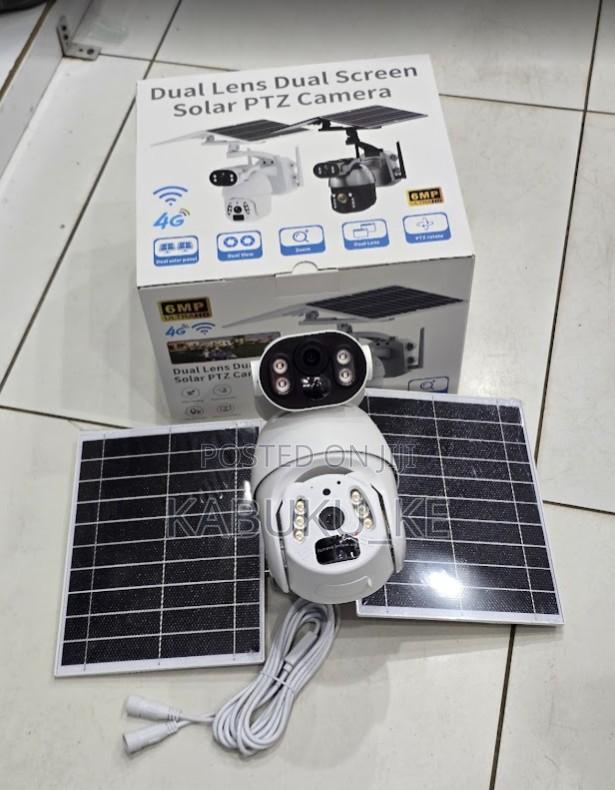 4g 6mp Ubox Dual Lens Dual Screen Solar Ptz Camera