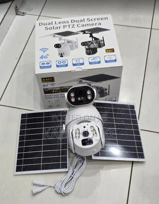 4g 6mp Ubox Dual Lens Dual Screen Solar Ptz Camera
