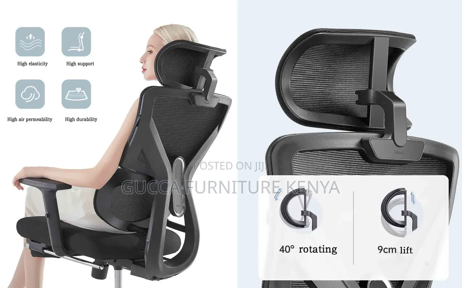 Executive Office Ergonomic Chair With Footrest