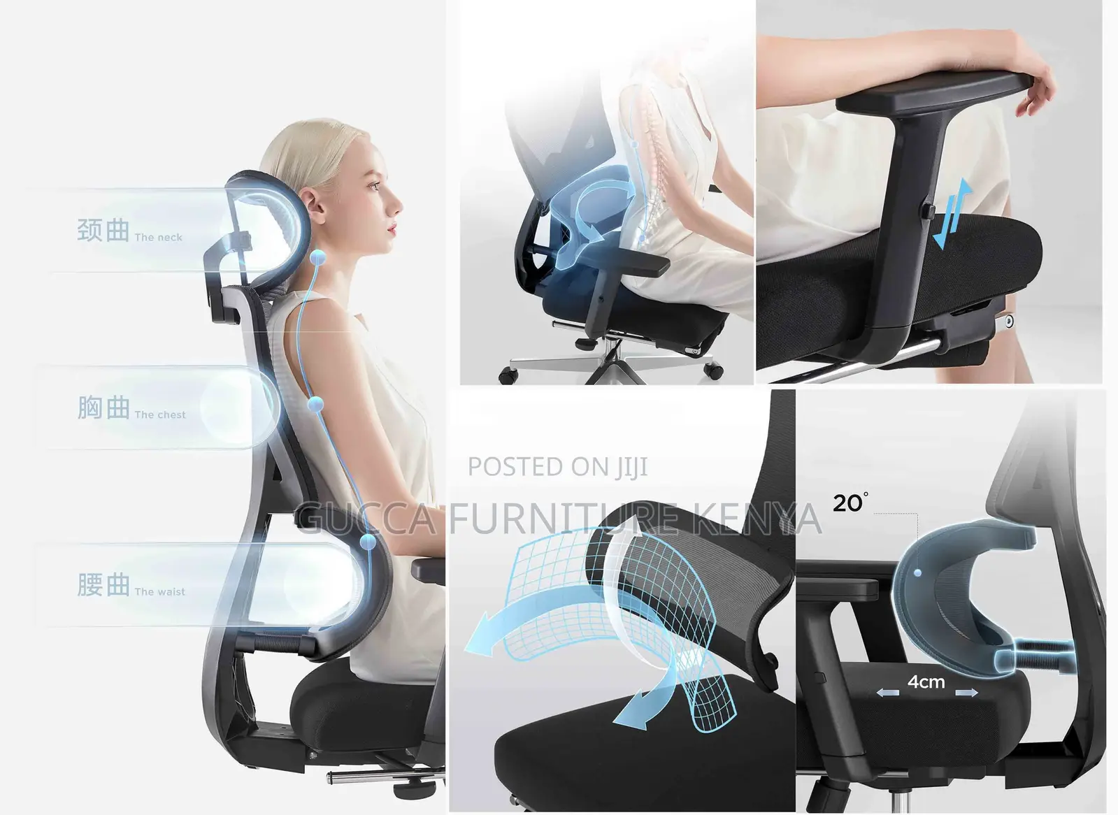 Executive Office Ergonomic Chair With Footrest