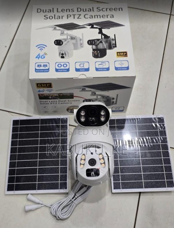 Ubox 6mp Dual Panel Solar 4g Ptz Cctv Dual Lens