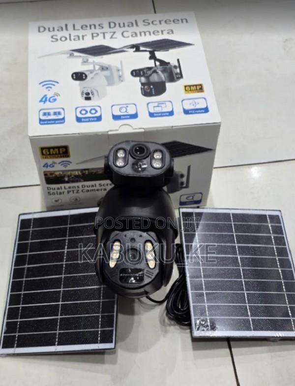 Ubox Dual Lens 6mp Solar Powered 4g Cctv Camera Colred Night Vision