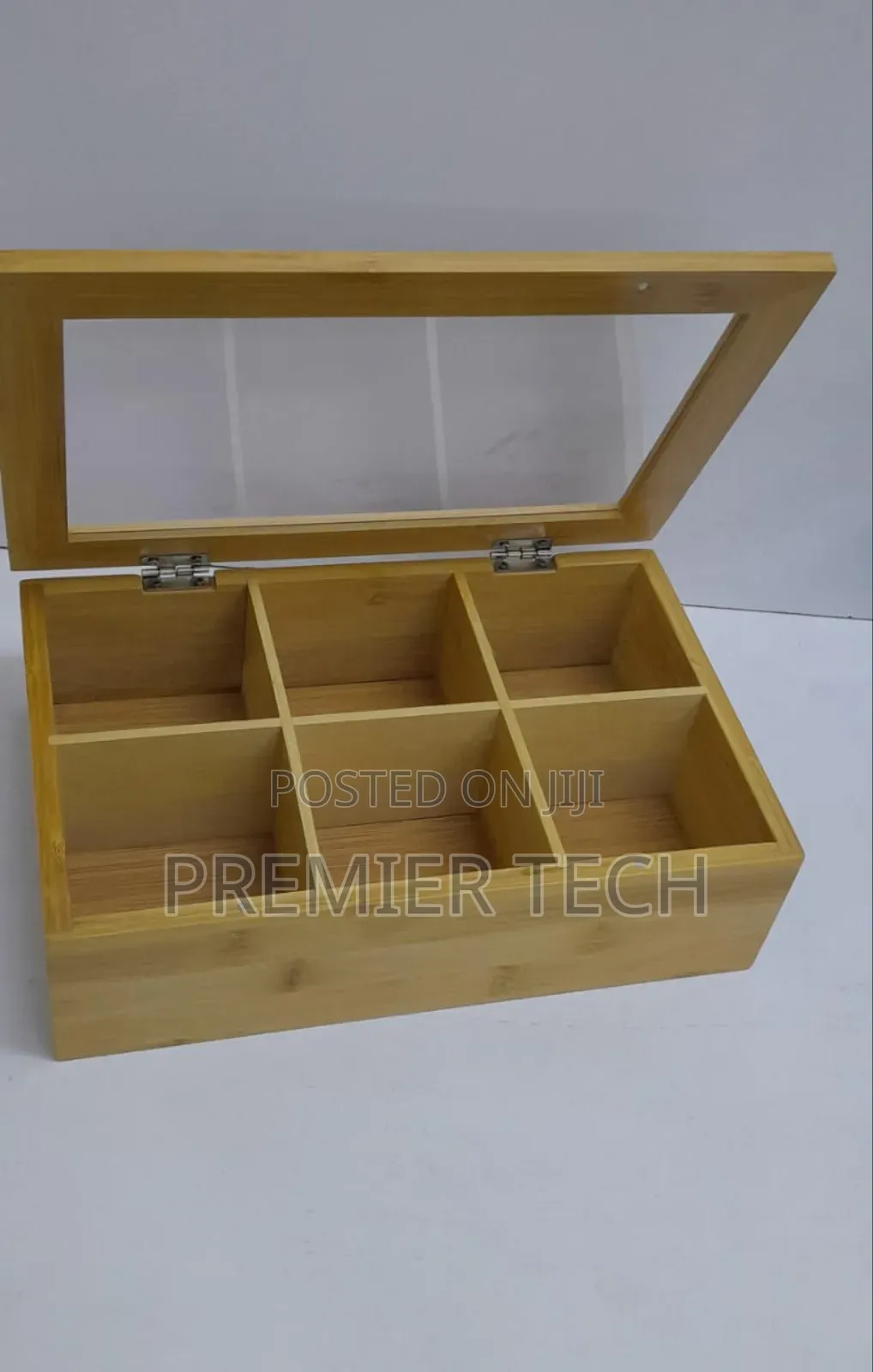 *6 Slots Bamboo Wooden Teabag Organiser