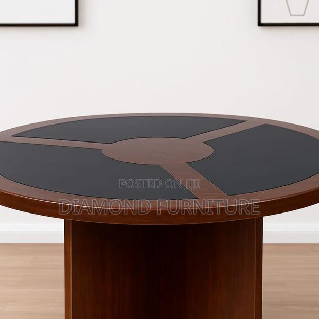 1.2m Round Conference Table 4 Seater | Modern Office Meeting Table | - thumbnail 3