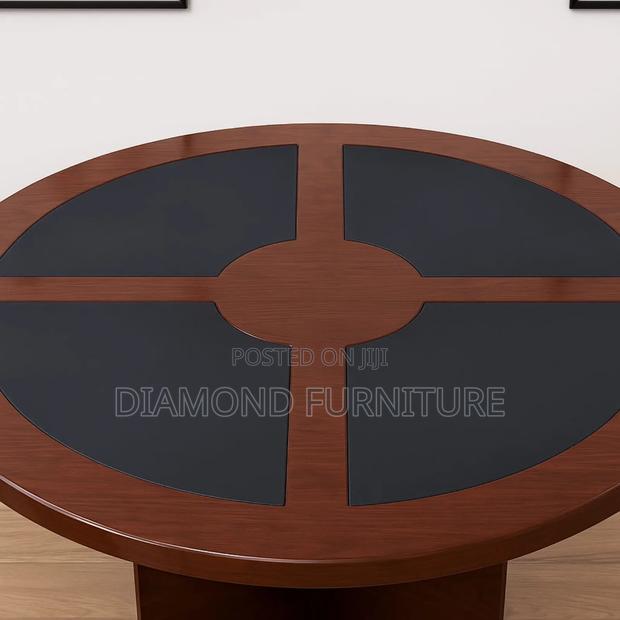 1.2m Round Conference Table 4 Seater | Modern Office Meeting Table | - thumbnail 4