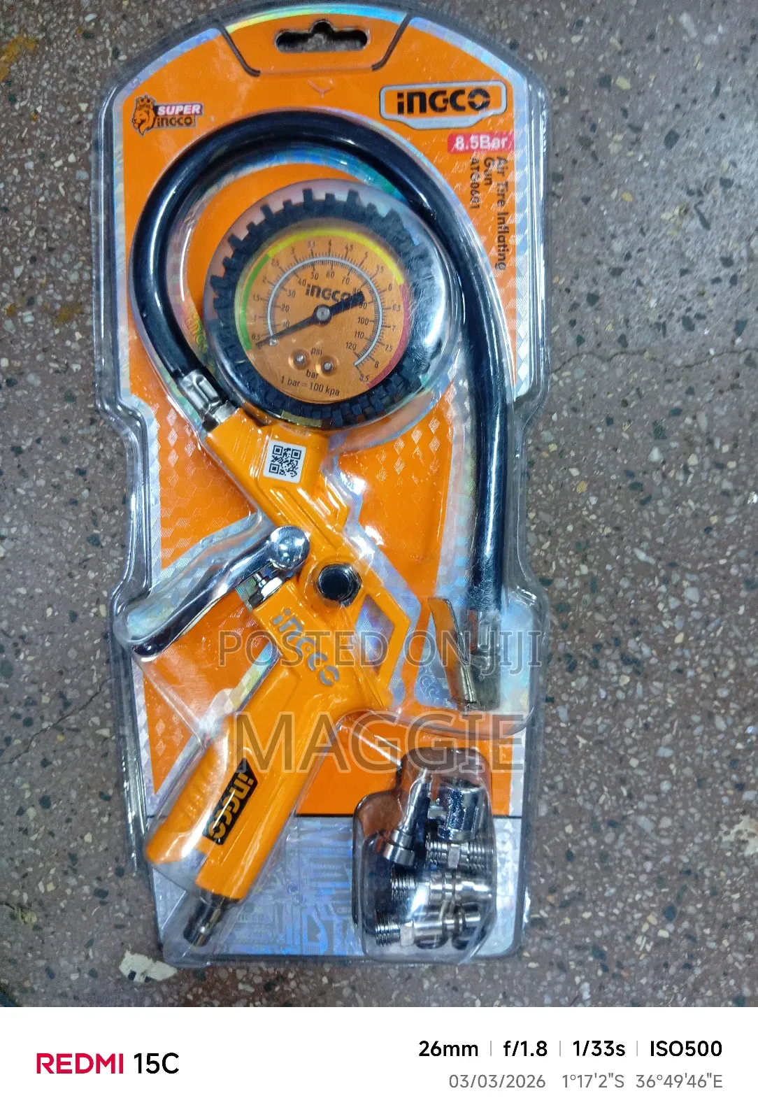 Air Tire Inflating Gun