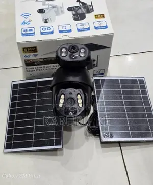 6mp Ubox 4g Dual Lens Solar Simcard Cctv Camera With 2 Lens Rotating