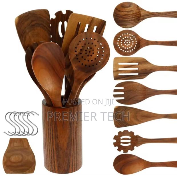 8pcs Wooden Cooking Cultery Set - main view