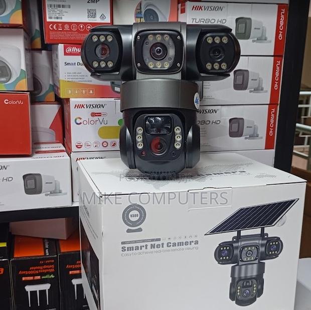 Triple Lens Camera 4g Solar Security PTZ