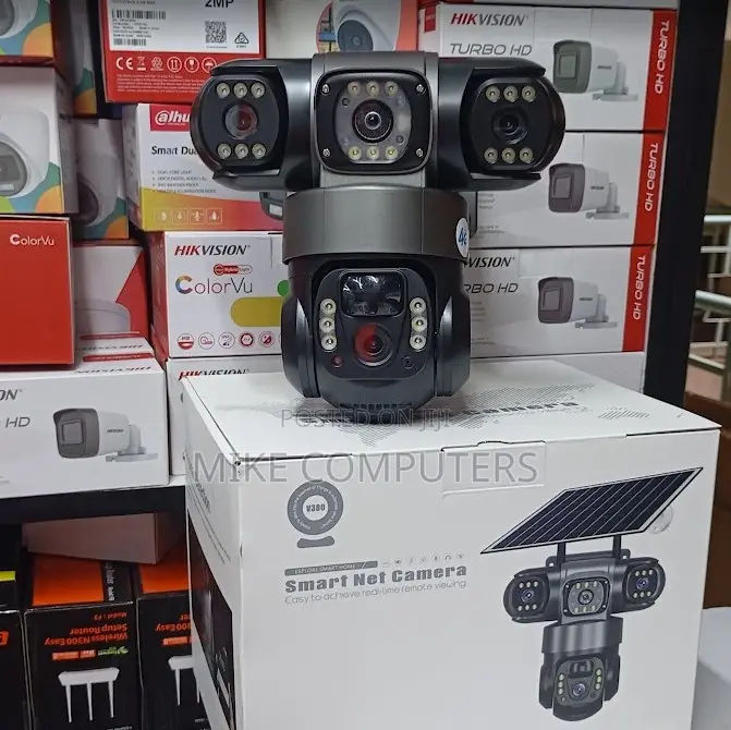 Triple Lens Camera 4g Solar Security PTZ
