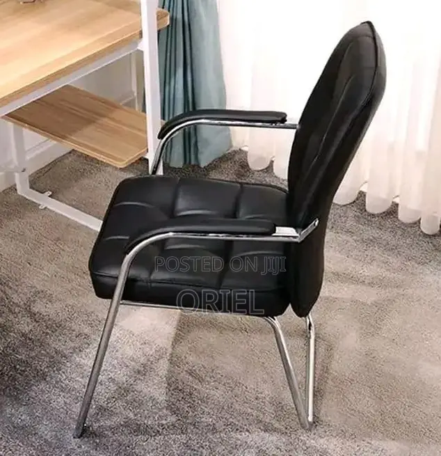 Modern Office Visitor Chair : Executive Office Leather Guest Chair