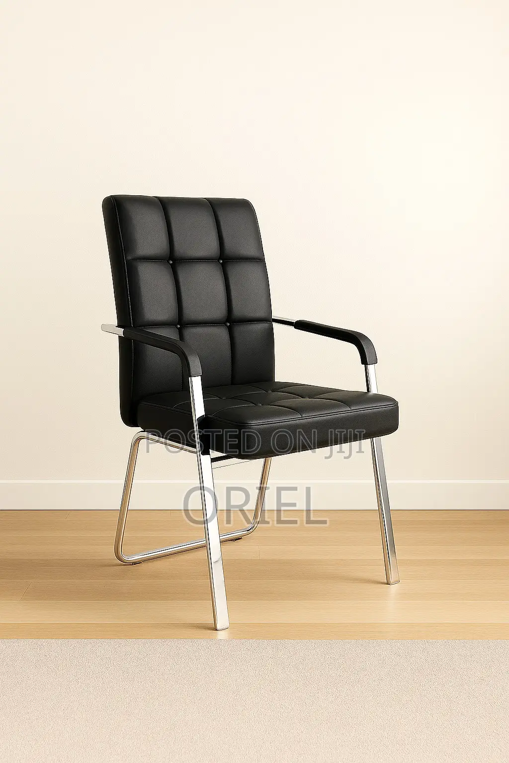 Modern Office Visitor Chair : Executive Office Leather Guest Chair