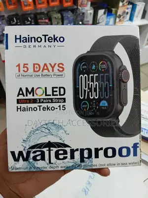 Hainoteko-15 Waterproof Smart Watch With Full Screen Amoled