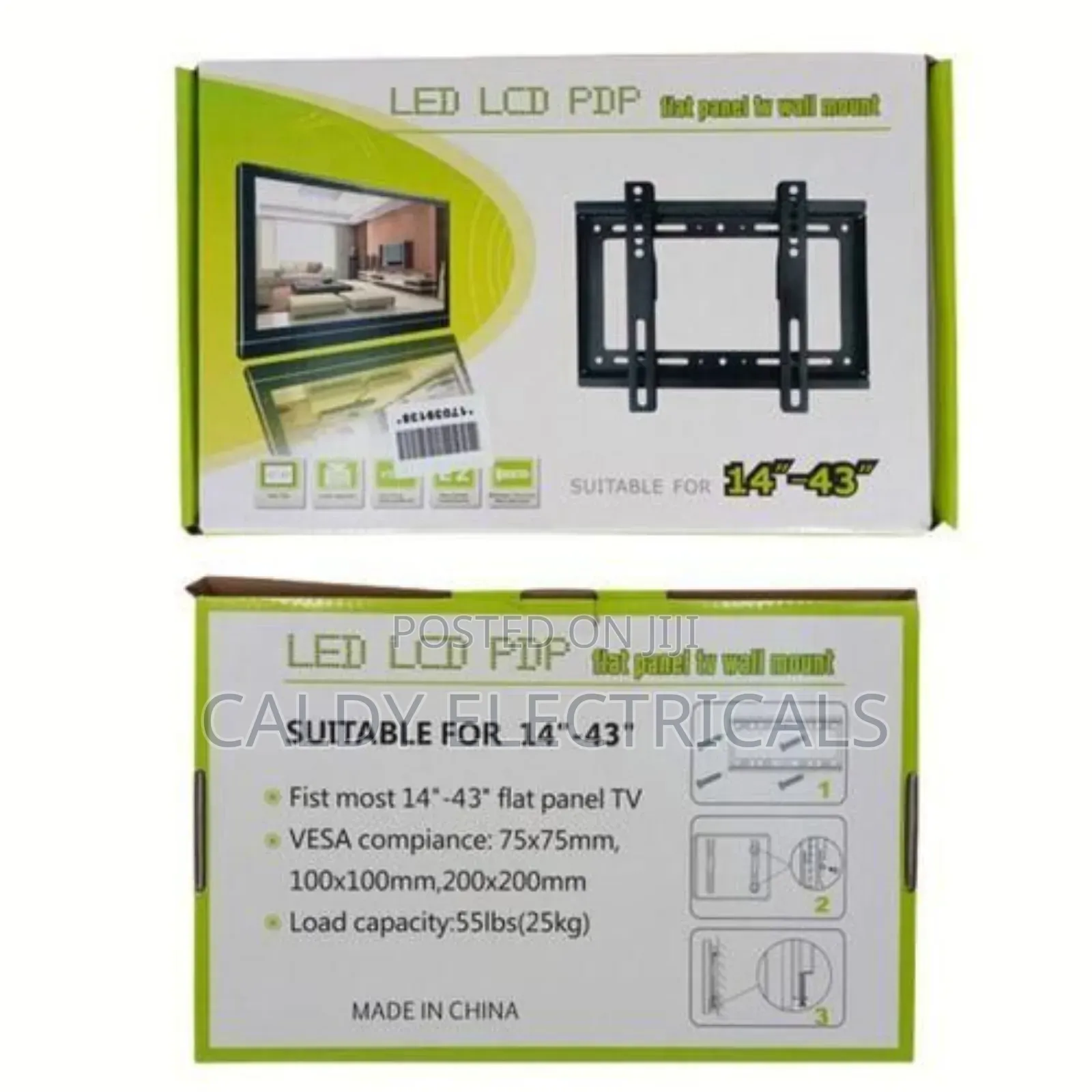 Quality Black 14-43 Inch Tv Wall Mount Bracket Jy5