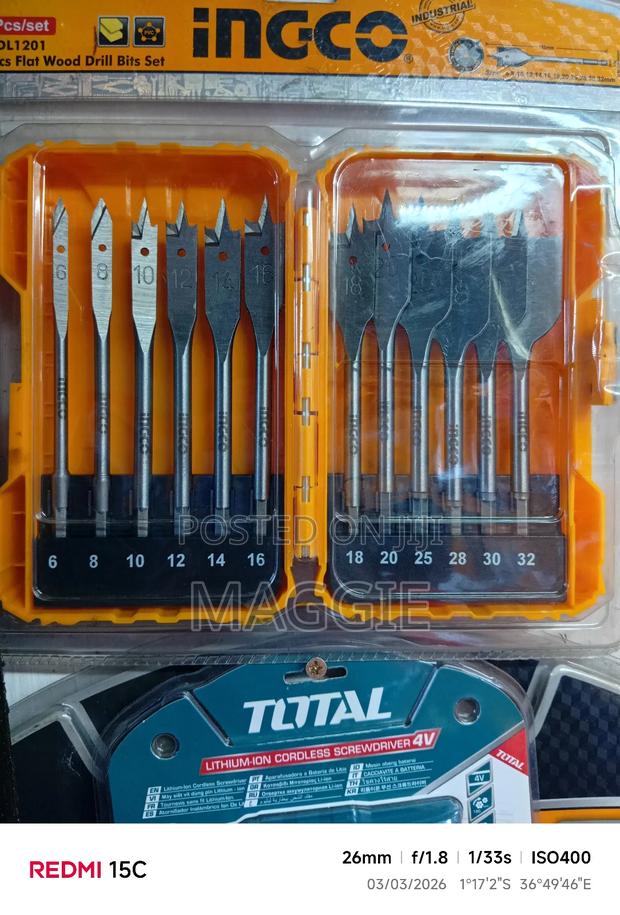 Flat Wood Drill Bit Set - main view