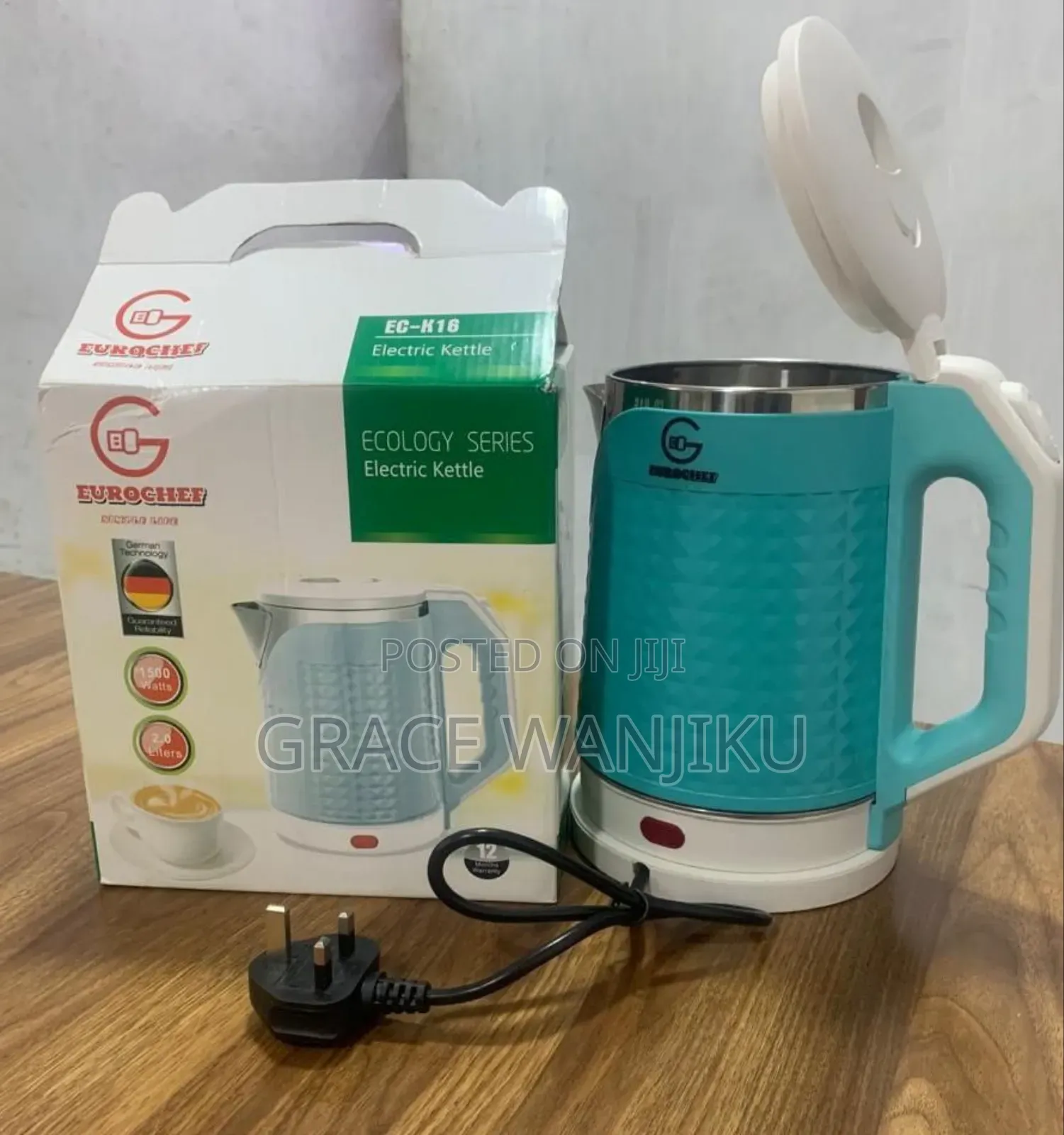 *Eurochef 2ltrs Blue Kettle