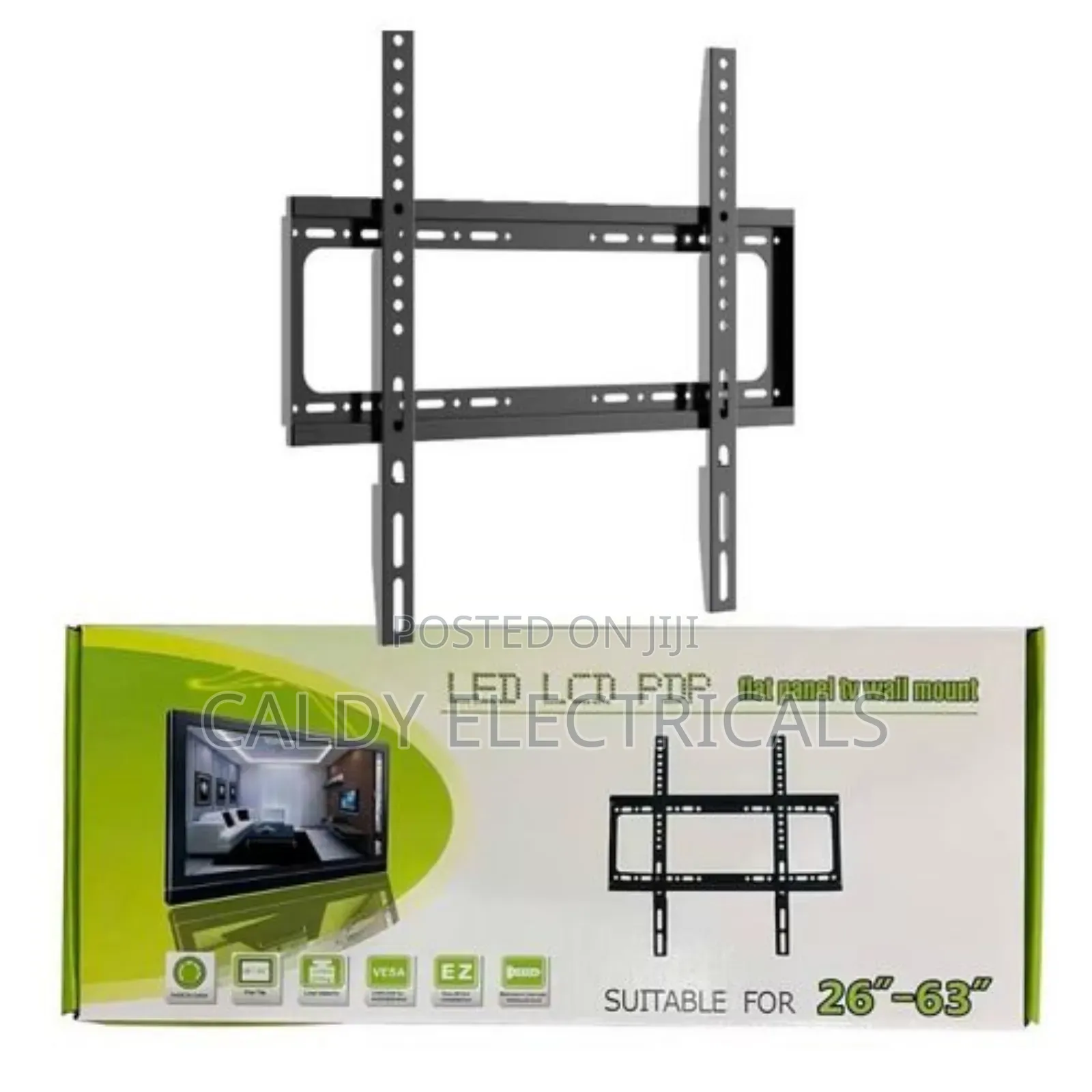 Generic 26"-63" Black Fixed Tv Wall Mount Bracket Jf3w