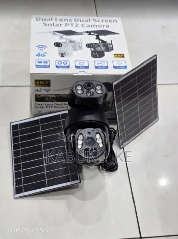 Ubox 6mp Dual Lens 4g Sim Card Solar Cctv Camera Colred Night Vision