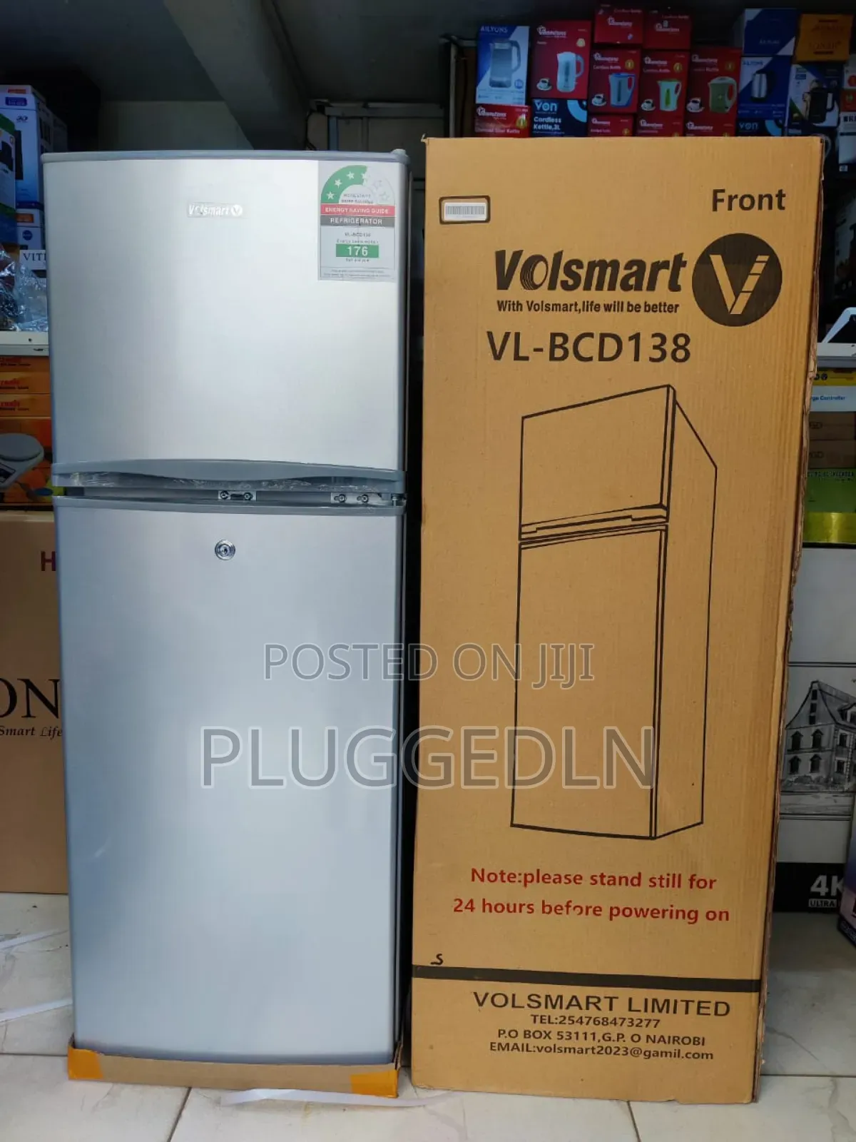 *Volsmart 138litres Double Door Fridge