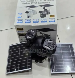 4g 6mp Ubox Outdoor Solar Powered Security Camera Dual Lens Camera