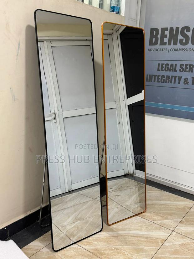 Black Full-Length Floor Mirror - main view