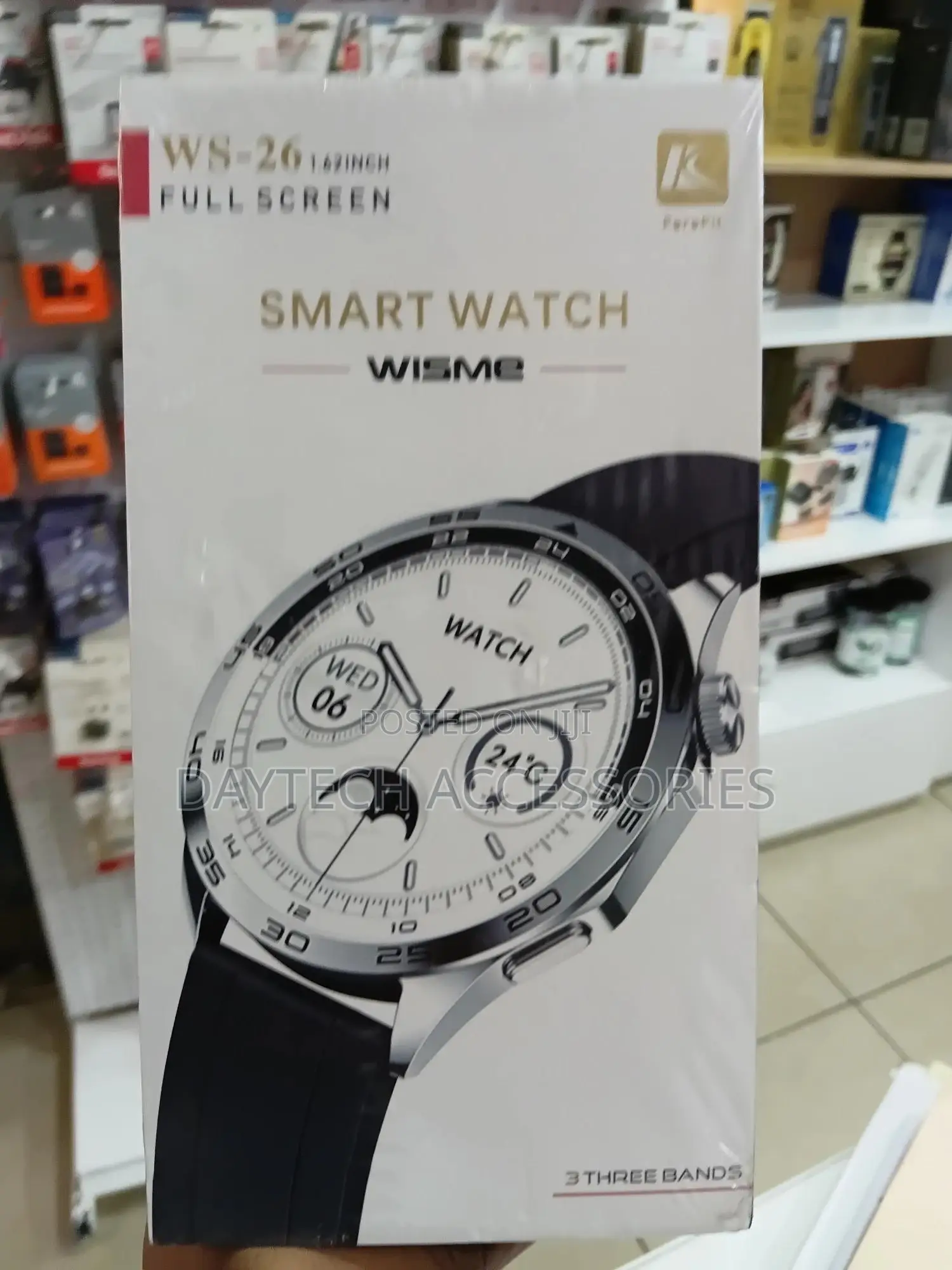 Wisme Ws26 Smart Sports Watch With 3 Straps