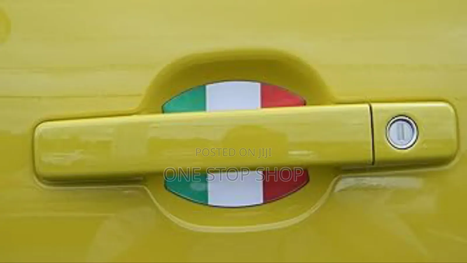 4pcs Car Italian Flag Colors Self Adhesive Door Cup Bowl Stickers