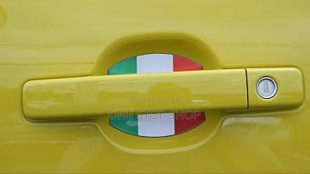 4pcs Car Italian Flag Colors Self Adhesive Door Cup Bowl Stickers