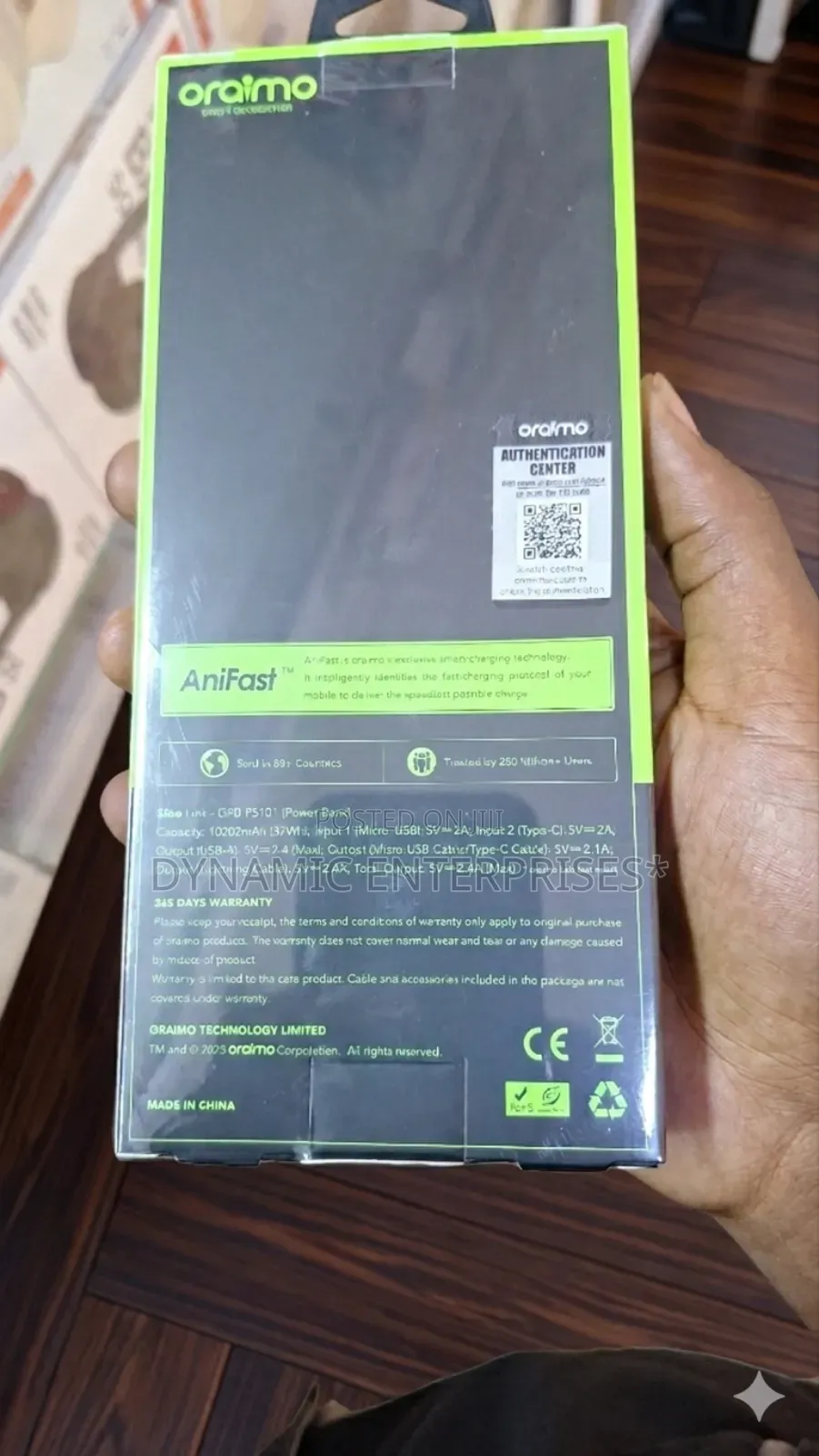 Oraimo Slice Link 10000mah Power Bank