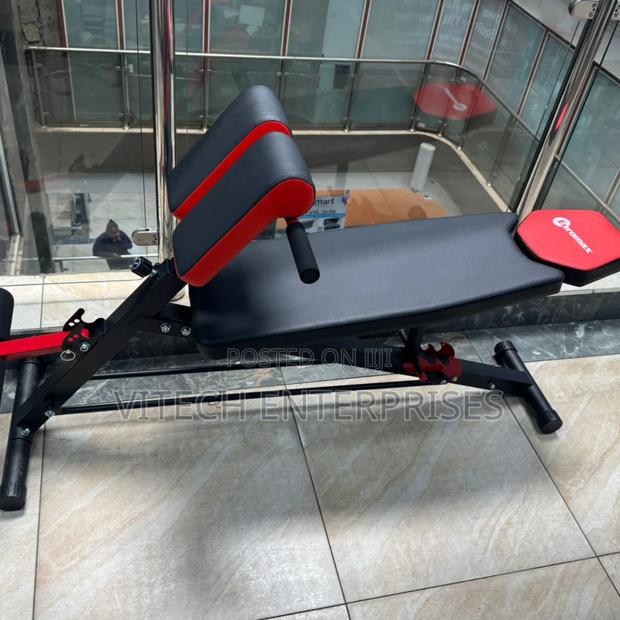 Adjustable Decline Sit-Up Bench With Leg Support - main view